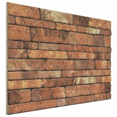 Πάνελ τοίχου 10 τμχ. 100 x 50 cm Καφέ και Λευκό Αφρός EPS 42046094