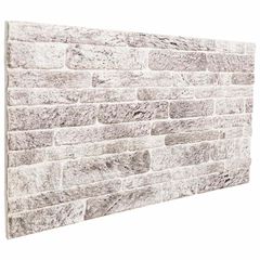 Πάνελ τοίχου 10 τμχ. 100 x 50 cm Ανοιχτό Γκρι και Λευκό 42046106
