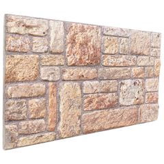 Πάνελ τοίχου 10 τμχ. 100 x 50 cm Ανοιχτό καφέ και Λευκό 42046107