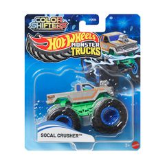 Mattel Hot Wheels: Monster Trucks Vehicle - Color Shiftera - Socal Crusher (JHY96)