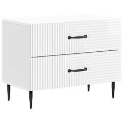 Κομοδίνο με συρτάρι Γυαλιστερό Λευκό 62 x 34,5 x 47,5 εκ 894779