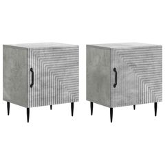 Κομοδίνο 2 pcs Γκρι Σκυροδέματος 43 x 34,5 x 50 εκ 894802