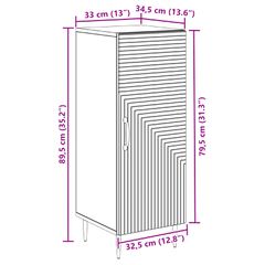 Πλαϊνό γραφείο Παλαιωμένο ξύλο 33 x 34,5 x 89,5 εκ 894833-thumb-9