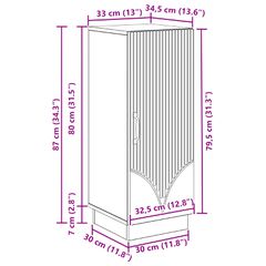 Πλαϊνό γραφείο Μαύρο 33 x 34,5 x 87 εκ. Επεξεργασμένο Ξύλο 895286-thumb-8
