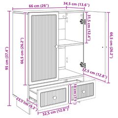 Πλαϊνό γραφείο Μαύρο 66 x 34,5 x 95 εκ. 893976-thumb-7