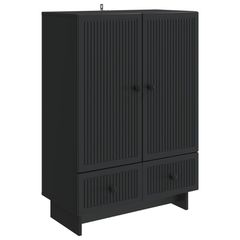 Πλαϊνό γραφείο Μαύρο 66 x 34,5 x 95 εκ. 893976