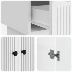 Πλαϊνό γραφείο Υψηλής Στιλπνότητας Λευκό 66 x 34,5 x 95 εκ. 893979-thumb-6
