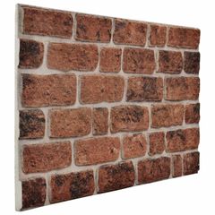 Πάνελ τοίχου 10 τμχ. 100 x 50 cm Καφέ Τούβλο Αφρός EPS 332923