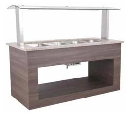 ΠΡΟΣΦΟΡΑ!!! KARAMCO BBM-GN4.WF (171,8x88x140cm - 4,8Kw/230V - 4 GN 1/1) Επιδαπέδιο Θερμαινόμενο Εκθετήριο Salad Bar - Buffet με Βεβιασμένη Κυκλοφορία Αέρα