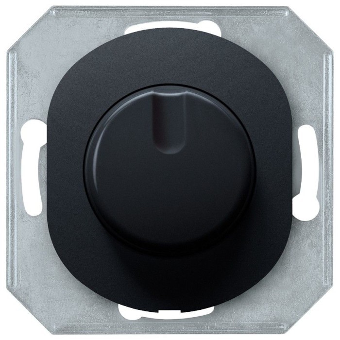 EON E6173.E Dimmer without cover frame with rotary single-pole switch 40-400VA, soft-touch black