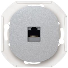 EON E616S.S Data socket without cover frame 1xRJ45 Cat 6A FTP, silver