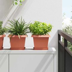 Γλάστρες φυτών 24 τμχ. Κεραμιδί Πλαστικό 3403306