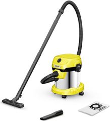 Karcher KWD 2 S V-15/4/18 Σκούπα Υγρών / Στερεών 1000W με Ανοξείδωτο Κάδο 15lt
