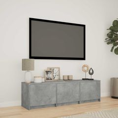 Τηλεοπτική βιβλιοθήκη με LED 140x34x40 εκ Σκυρόχρωμο Γκρι 3418704