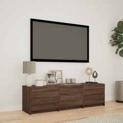 Τηλεοπτική βιβλιοθήκη με LED 140 x 34 x 40 εκ Καφέ δρυς 3418707