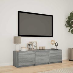 Τηλεοπτική βιβλιοθήκη με LED 140x34x40 εκ Γκρι Σονομά 3418711