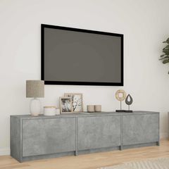 Τηλεοπτική βιβλιοθήκη με LED 165x34x40 εκ Σκυρόχρωμο Γκρι 3418713