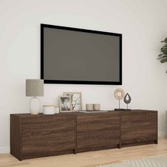 Τηλεοπτική βιβλιοθήκη με LED 165 x 34 x 40 εκ. Καφέ δρυς 3418716