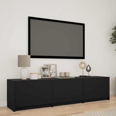 Τηλεοπτική βιβλιοθήκη με LED 165 x 34 x 40 εκ. Μαύρο 3418717