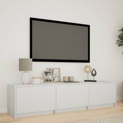 Τηλεοπτική βιβλιοθήκη με LED 165 x 34 x 40 εκ. Λευκός 3418722