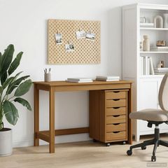 Σετ Γραφείου και Κινητού Ντουλαπιού MOSS 2 pcs Μέλι Καφέ 3438785