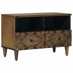 Ντουλάπι TV Καφέ 70 x 33,5 x 46 εκ. Στερεό ξύλο μάνγκο 4018333
