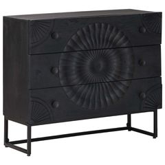 Ντουλάπι με Συρτάρια Μαύρο 75 x 30 x 65 εκ 42020084