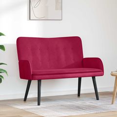 Καναπές 2 ατόμων Κόκκινο 115 x 61 x 87 εκ. Βελούδο 42028917