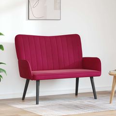 Καναπές 2 ατόμων Κόκκινο 115 x 61 x 87 εκ. Βελούδο 42028954