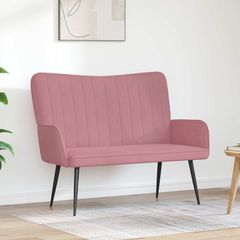 Καναπές 2 ατόμων Ροζ 115 x 61 x 87 εκ. Βελούδο 42028963