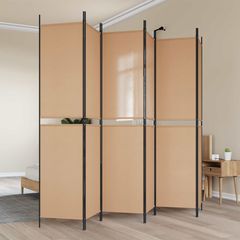 Διαχωριστικό Δωματίου 6-Πάνελ Μπεζ 300 x 220 cm Ύφασμα 42039226