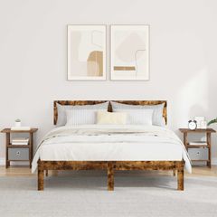Κομοδίνο 2 τμχ. Καπνιστό Δρύς 41 x 40 x 45 εκ 8000429