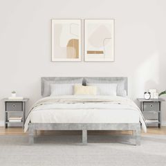 Κομοδίνο 2 τεμ. Σκυρόδεμα Γκρι 41 x 40 x 45 εκ 8000443