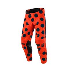 GP AIR MOTOCROSS PANTS TROY LEE DESIGNS POLKA DOT FLO ORANGE/NAVY