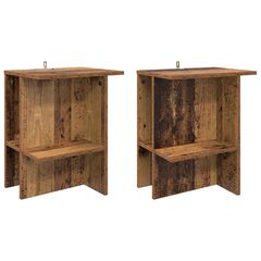 Τραπεζάκι σαλονιού 2 pcs Παλαιωμένο ξύλο 40 x 30 x 49 εκ. 8001076