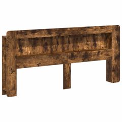 Κρεβάτι με Κεφαλάρι Καπνιστή Δρυς 215 x 18,5 x 100 εκ 8001305