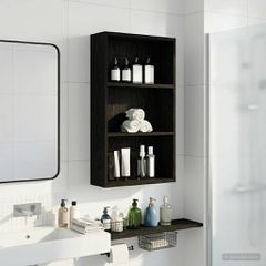 Ντουλάπα τοίχου μπάνιου Μαύρη Δρυς 40 x 14 x 70 εκ 889360
