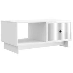Τραπεζάκι σαλονιού Γυαλιστερό Λευκό 90 x 50 x 40 cm 894039