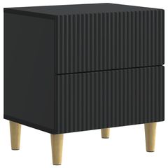 Κομοδίνο με συρτάρι Μαύρο 43 x 34,5 x 48 εκ Επεξεργασμένο Ξύλο 894527