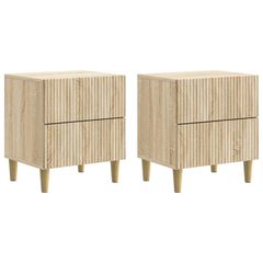 Κομοδίνο 2 pcs Sonoma Δρυς 43 x 34,5 x 48 εκ Επεξεργασμένο Ξύλο 894530