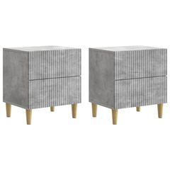 Κομοδίνο με συρτάρι 2 pcs Γκρι Σκυροδέματος 43 x 34,5 x 48 εκ 894532