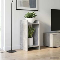 Βάση φυτών με ράφι 2 pcs Σκυρόχρωμο Γκρι 30 x 30 x 60 cm 899601