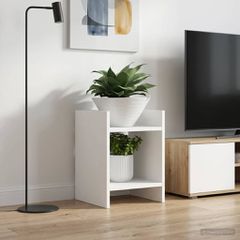 Βάση φυτών Λευκός 30 x 30 x 40 cm Μηχανικά επεξεργασμένο ξύλο 899610