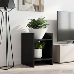 Βάση φυτών με ράφι 2 pcs Μαύρη Δρυς 30 x 30 x 40 cm 899613