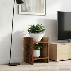 Βάση φυτών με ράφι 2 pcs Παλιό ξύλο 30 x 30 x 40 cm 899623