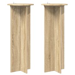 Βάση φυτών 2 pcs Sonoma Δρυς Ø40 x 100 εκ. Επεξεργασμένο Ξύλο 899692