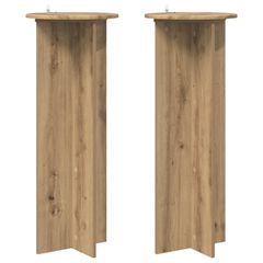 Βάση φυτών 2 pcs Artisan Δρυς Ø40 x 100 εκ. Επεξεργασμένο Ξύλο 899698