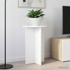 Βάση φυτών 2 pcs Λευκό Ø40 x 60 εκ. Επεξεργασμένο Ξύλο 899708