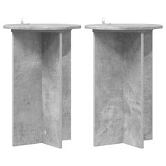 Βάση φυτών 2 pcs Γκρι Σκυροδέματος Ø40 x 60 εκ. 899711