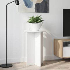 Βάση φυτών 2 pcs Γυαλιστερό Λευκό Ø40 x 60 εκ. 899712
